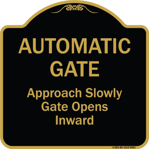 Designer Series-Automatic Gate Approach Slowly Gate Opens Inward, 18" x 18", BG-1818-9863